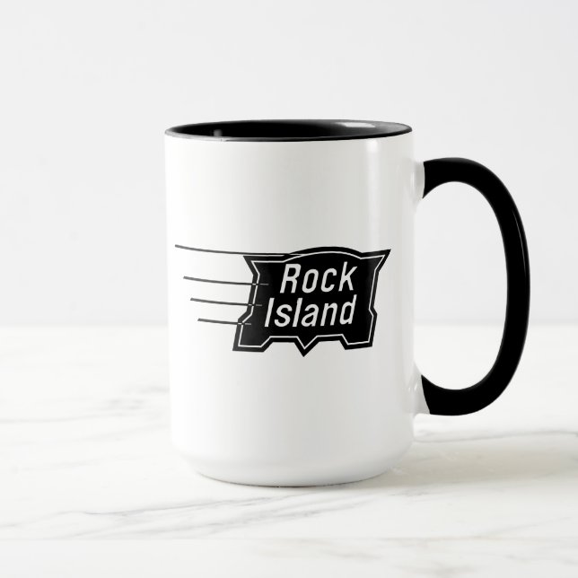 Rock Island Railroad Speed Logo Coffee Mug (Right)