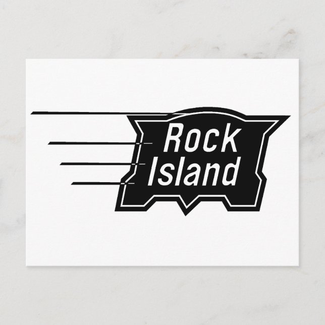 Rock Island Railroad Speed Logo Post Card (Front)