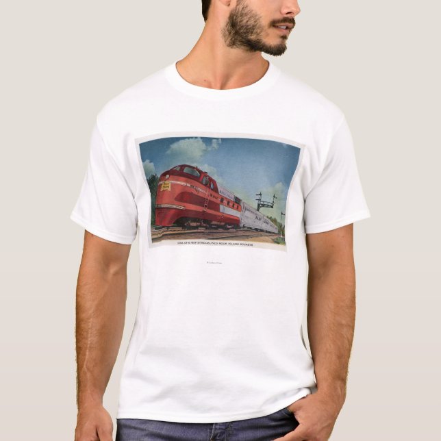 Rock Island RocketStreamlined Train T-Shirt (Front)