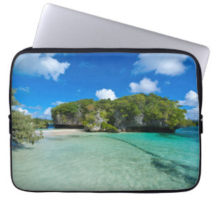 Rock Islet On The Beach Laptop Sleeve