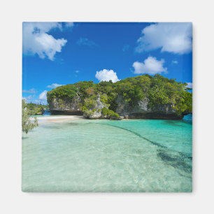 Rock Islet On The Beach Magnet