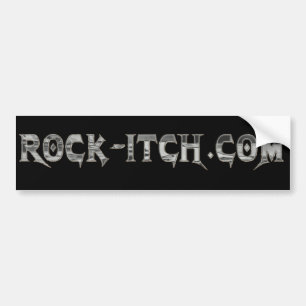ROCK-ITCH.COM - blk/chrome bumper sticker