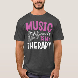 Rock & Jazz Band Musician Music Is My Therapy T-Shirt
