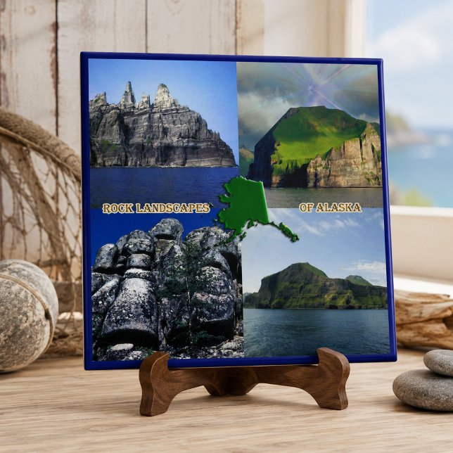 Rock Landscapes of Alaska Collage Ceramic Tile (Rock Landscapes of Alaska Collage Ceramic Tile)
