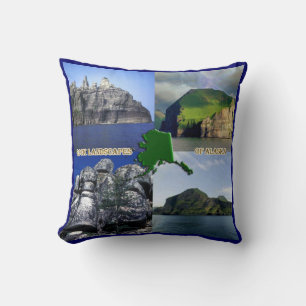 Rock Landscapes of Alaska Collage Cushion