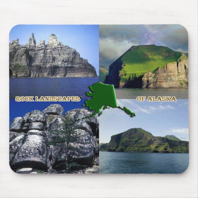 Rock Landscapes of Alaska Collage Mouse Pad (Front)