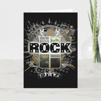 Rock=Life 'Vintage Rock' Greeting Card
