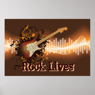 Rock Lives - Rock Music Poster
