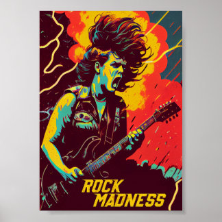 Rock Madness Music Prints: Bold and Vibrant Poster