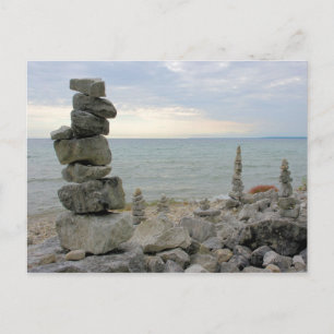 Rock Monuments of Mackinac Island, MI - Postcard
