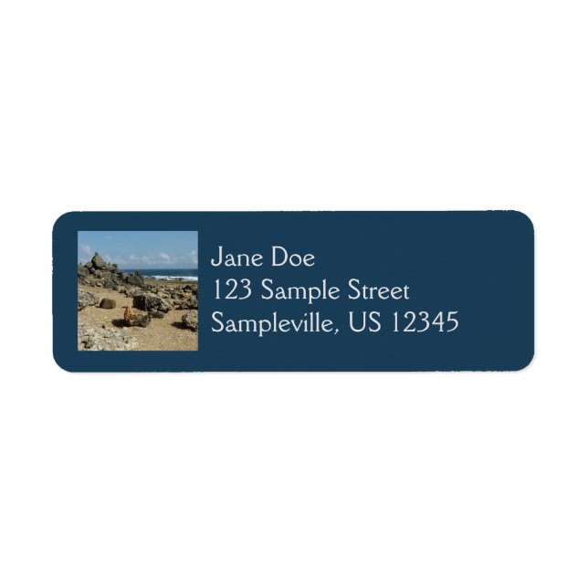 Rock Monuments on Aruban Coast Return Address Label (Front)