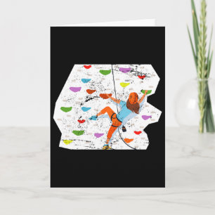 Rock Mountain Climber Women Girls Gift Idea Climbi Card