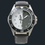 Rock, Mountain Climbing Climber Silhouette Watch<br><div class="desc">rock climbing mountain climber, alpinist cragsman mountaineer rock-jock</div>