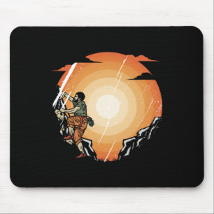 Rock Mountain Climbing Forest Sunset Nature Climbe Mouse Pad