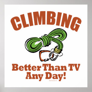 Rock, Mountain Climbing Poster