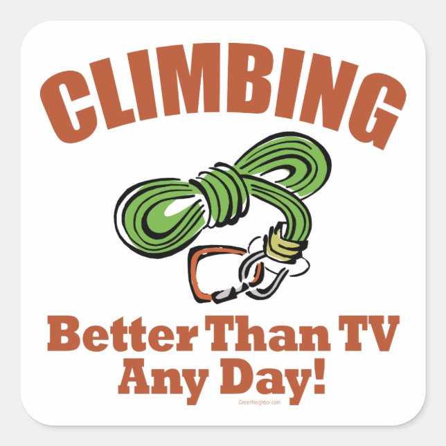 Rock, Mountain Climbing Square Sticker (Front)