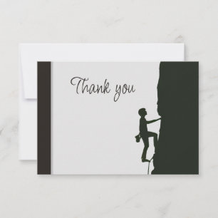 Rock Mountain Climbing Volunteer Helper Thank You Card