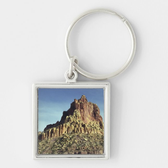Rock Mountain Summit Desert Landscape Photo Key Ring (Front)