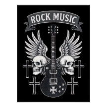 Rock Music Bright Poster