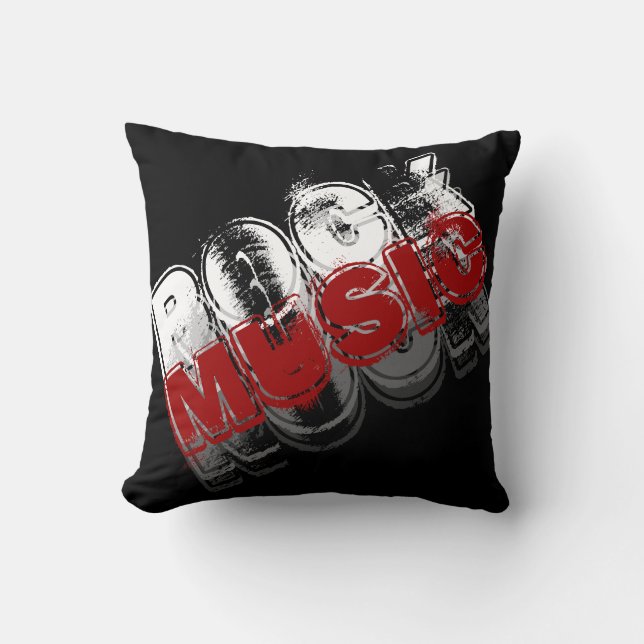 rock music decor cushion (Front)