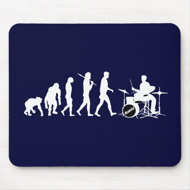 Rock Music Drummer and Jazz Dubstep Drums Mouse Pad (Front)