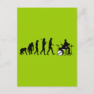 Rock Music Drummer and Jazz Dubstep Drums Postcard