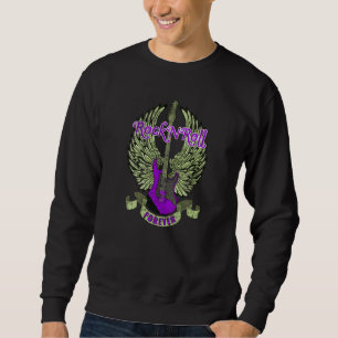 Rock Music Fan Concert Guitar with Wings Sweatshirt
