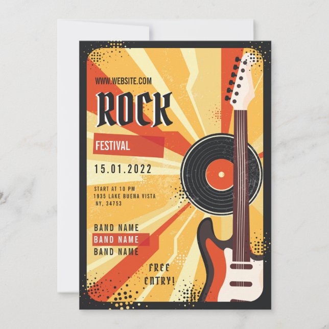 Rock music festival flyer Announcement (Front)