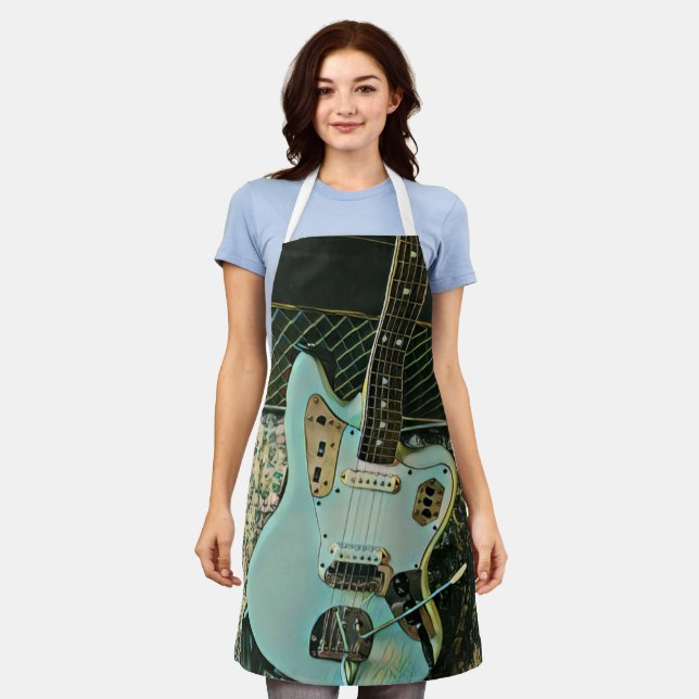 rock music gift for him her apron (Worn)