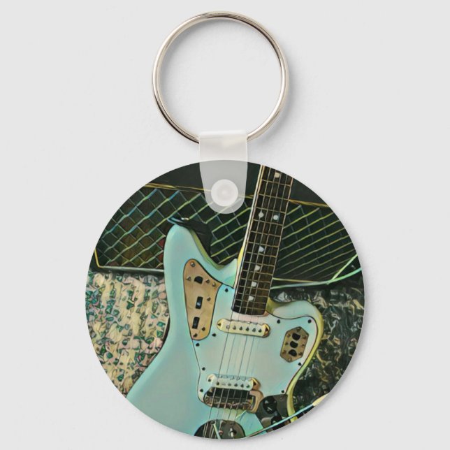 rock music gift for him her key ring (Front)