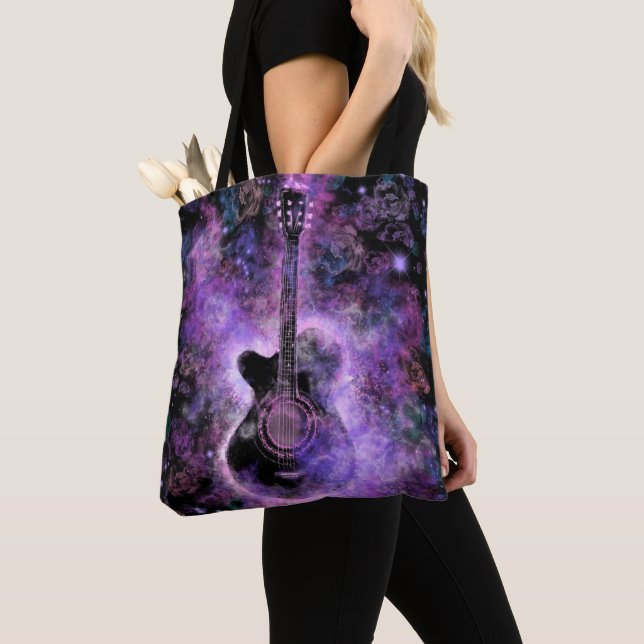 Rock Music Guitar Tote Bags (Close Up)