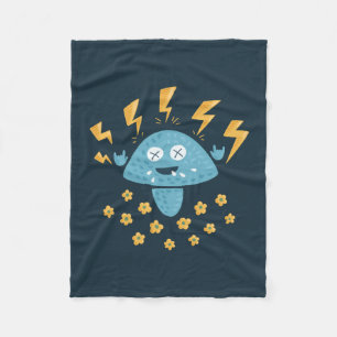 Rock Music Heavy Metal Mushroom Fleece Blanket