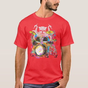 Rock Music Octopus Drummer T-Shirt