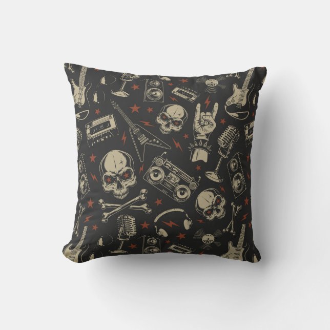 Rock Music Pattern Cushion (Front)