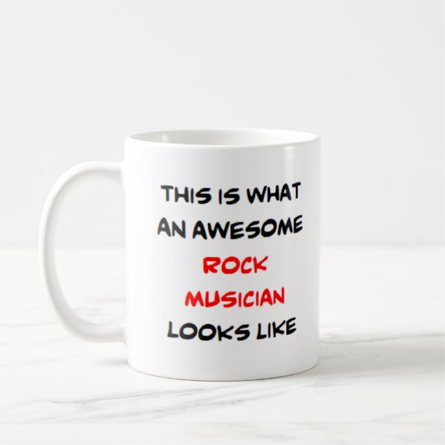 rock musician, awesome coffee mug (Left)