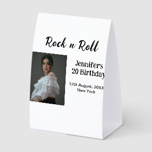 Rock n roll 20th birthday girl photo elegant moder
