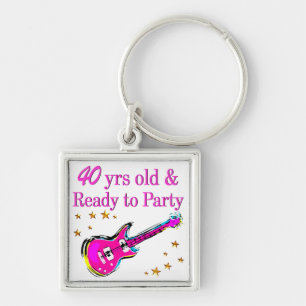 ROCK N ROLL 40TH KEY RING