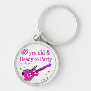 ROCK N ROLL 40TH KEY RING