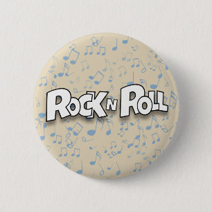 Rock N Roll 6 Cm Round Badge