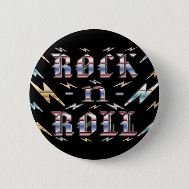 Rock-n-Roll 6 Cm Round Badge (Front)
