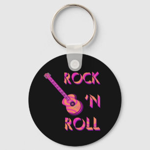 Rock 'n Roll Acoustic Guitar Keychain