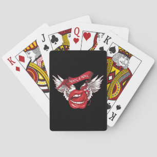 Rock n Roll Angel Lips Playing Cards