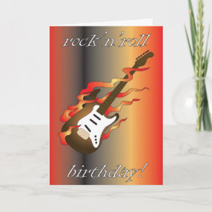 rock 'n' roll birthday greeting card