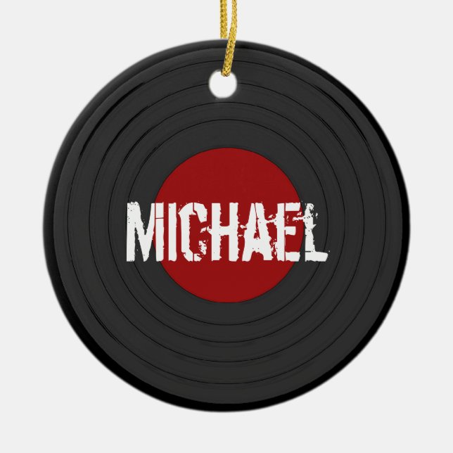 Rock N Roll Ceramic Tree Decoration (Front)