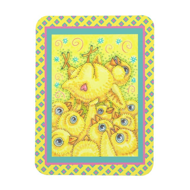 ROCK N ROLL CHICK, EASTER SPRING MOSH PIT MAGNET (Vertical)