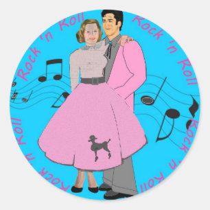 Rock ' n Roll Classic Round Sticker