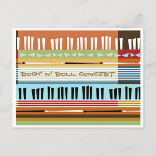 Rock' N' Roll Concert Postcard