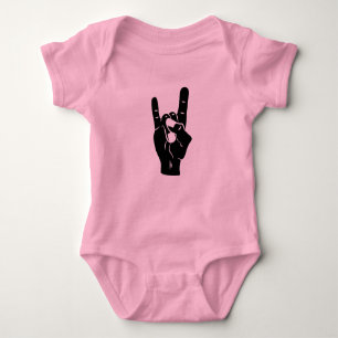 Rock n Roll Devil Horns Baby Bodysuit