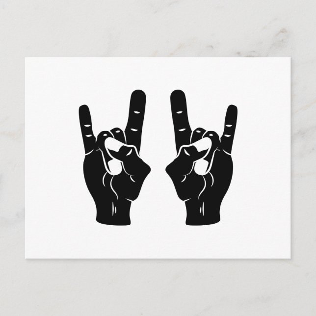 Rock n Roll Devil Horns Postcard (Front)
