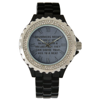 ROCK N ROLL DRUMMER QUOTE WATCH
